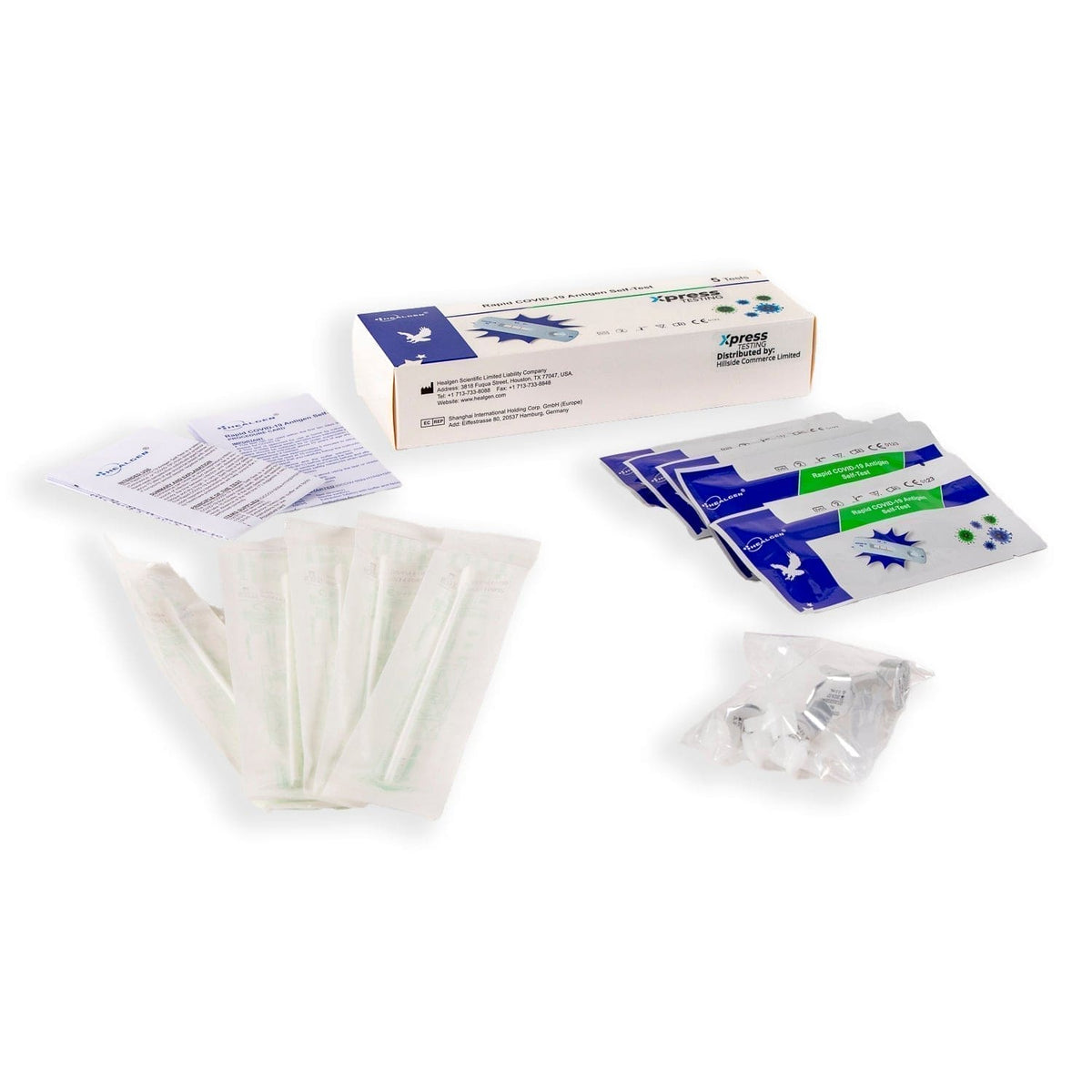 HEALGEN COVID SELF-TESTS 5 PACK CARTON OF 150 PACKS