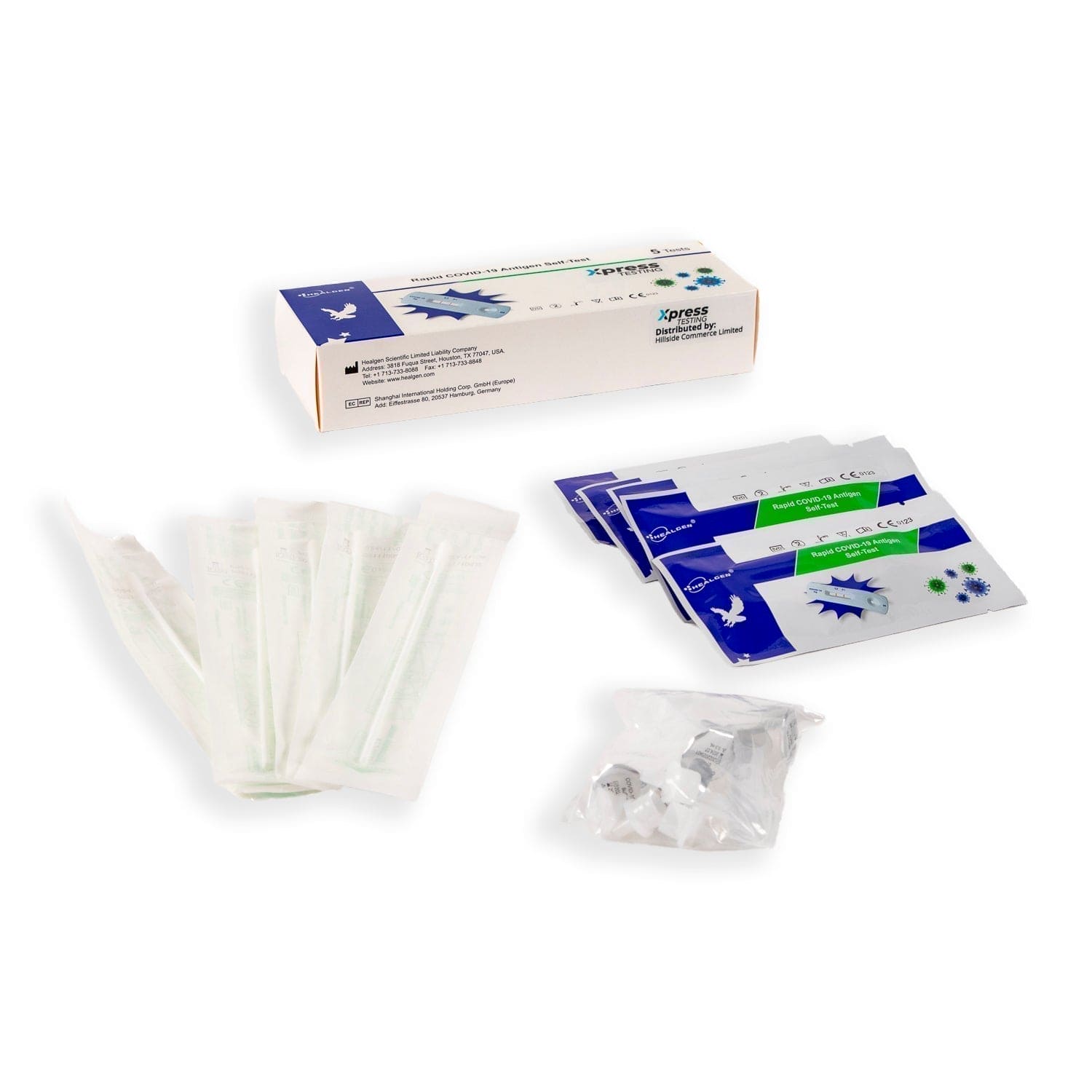 Healgen Lateral Flow Covid Self-Tests Pack of 5 Tests