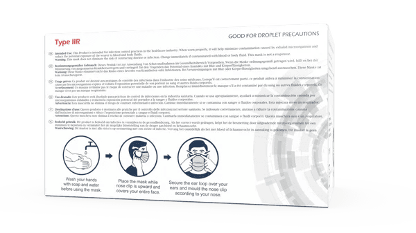 Omnitex Type IIR Face Masks Box of 50 in Blue